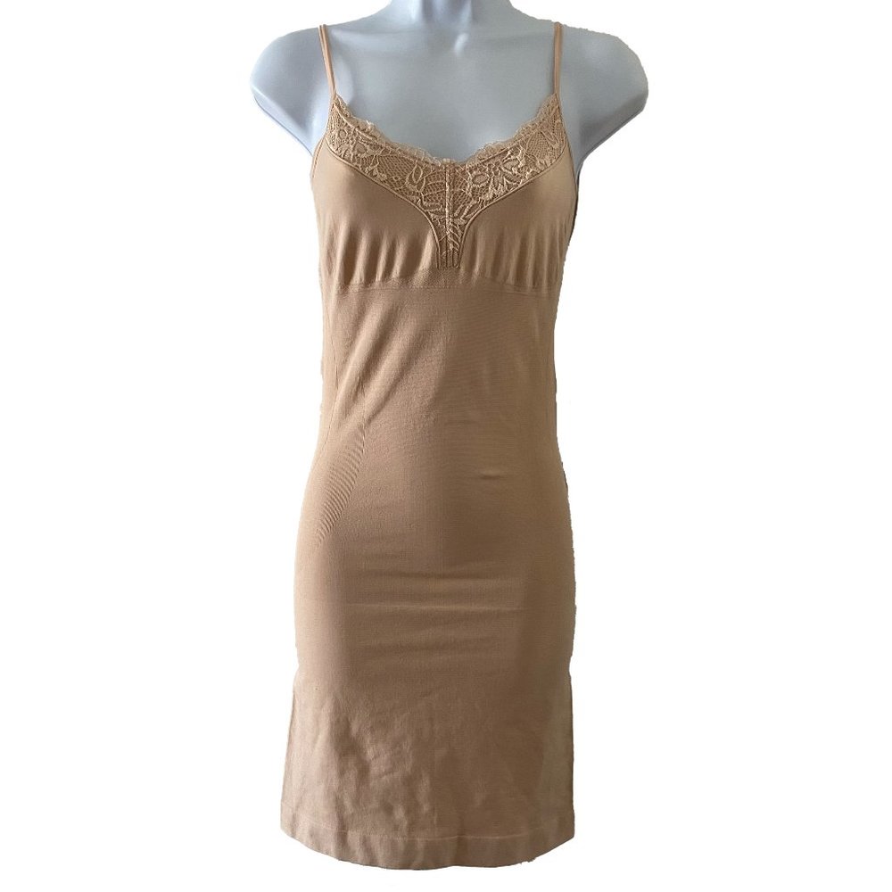 TAN BODYCON UNDERLAYER DRESS